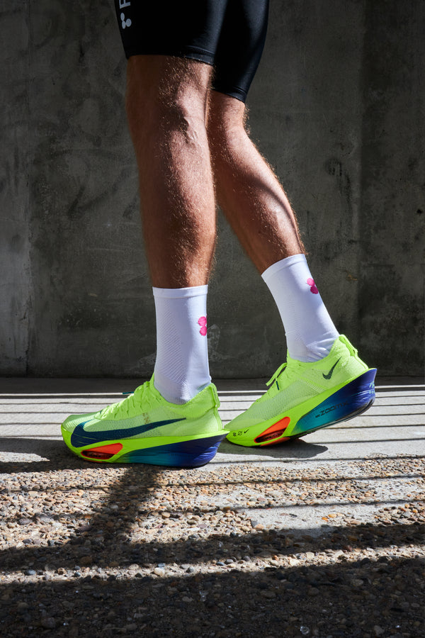 PERCNT® Team Pace Sock - White/Pink