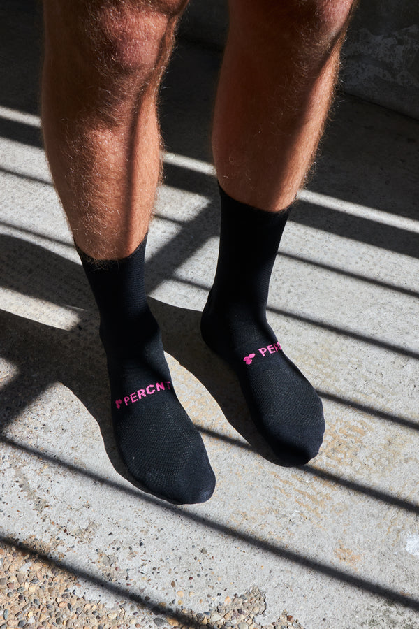 PERCNT® Team Pace Sock - Black/Pink