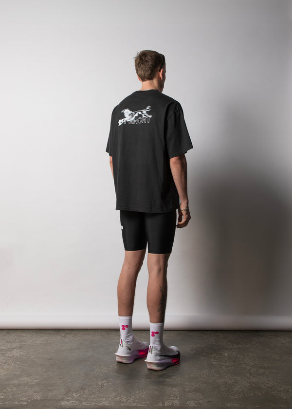 PERCNT® IN MOTION TEE - WASHED BLACK