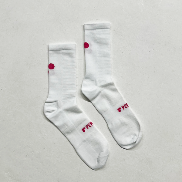 PERCNT® Team Pace Sock - White/Pink